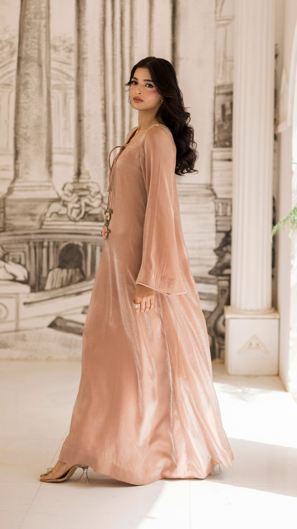 ROSE DUST VELVET SILK KAFTAN