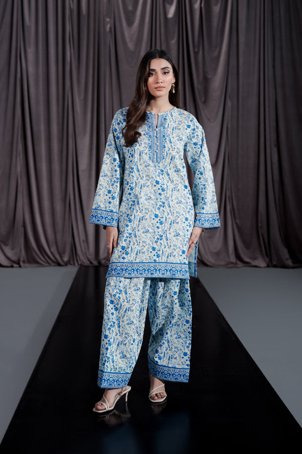 2 PC Stitched | Cambric Shirt + Trouser